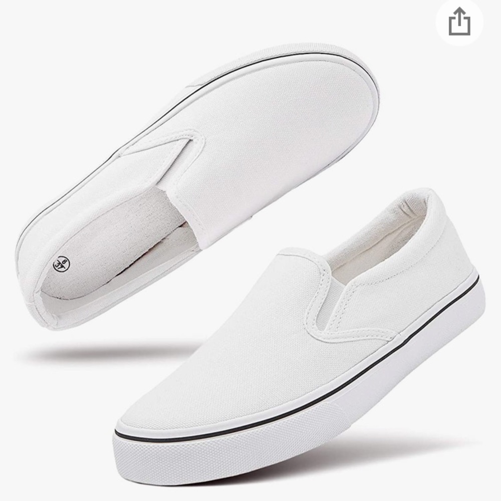 White slip on tennis shoes